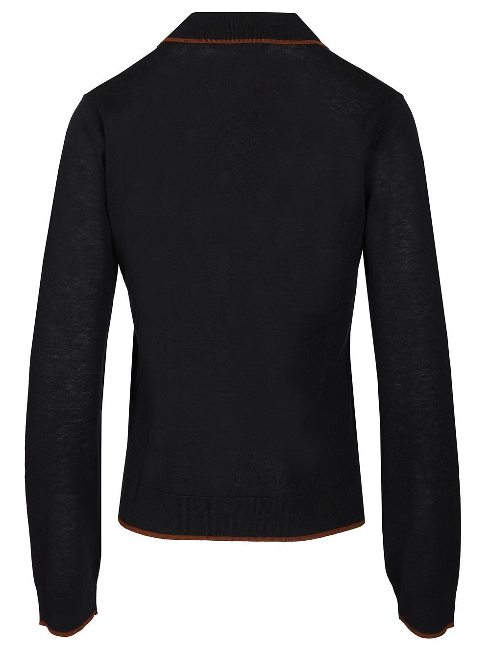 Max Mara Studio Targa Silk Wool Polo Cardigan Contrast Piping Knitwear - Blu | b8e374583e655d02f70b9062c032836f43d3fec4