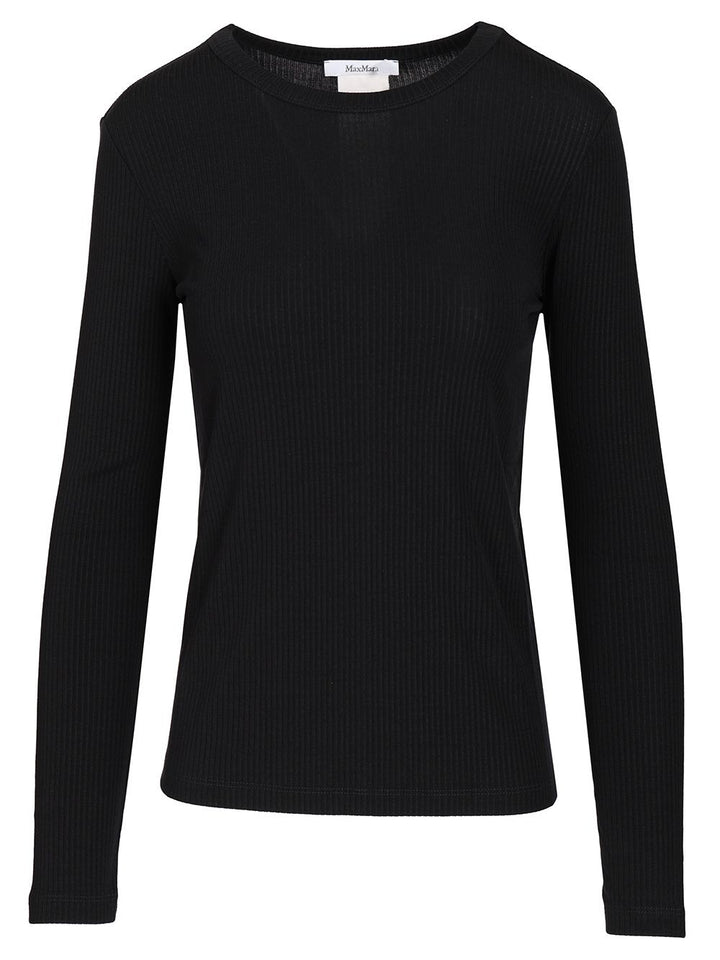 Max Mara Salmone Ribbed Knit Lyocell Seta Knitwear - Blu | a28df0a79c10a528292d64b0dc3ad87a41f292e8
