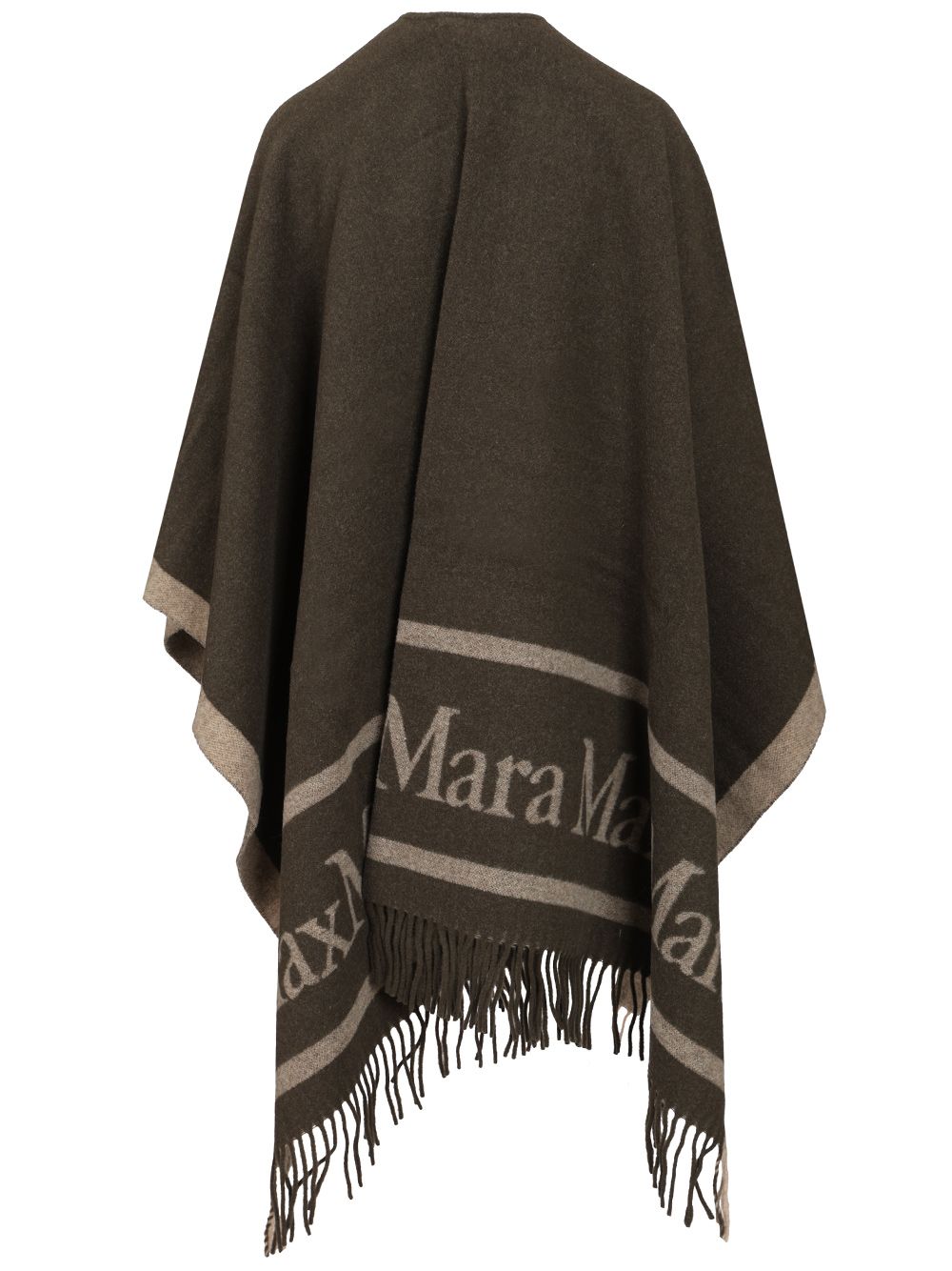Max Mara Hilde Wool Jaquard Cape Max Mara Logo Giacche - Verde | 75c36d6f58cf48e39a4c4baf8e7af69addb0e064