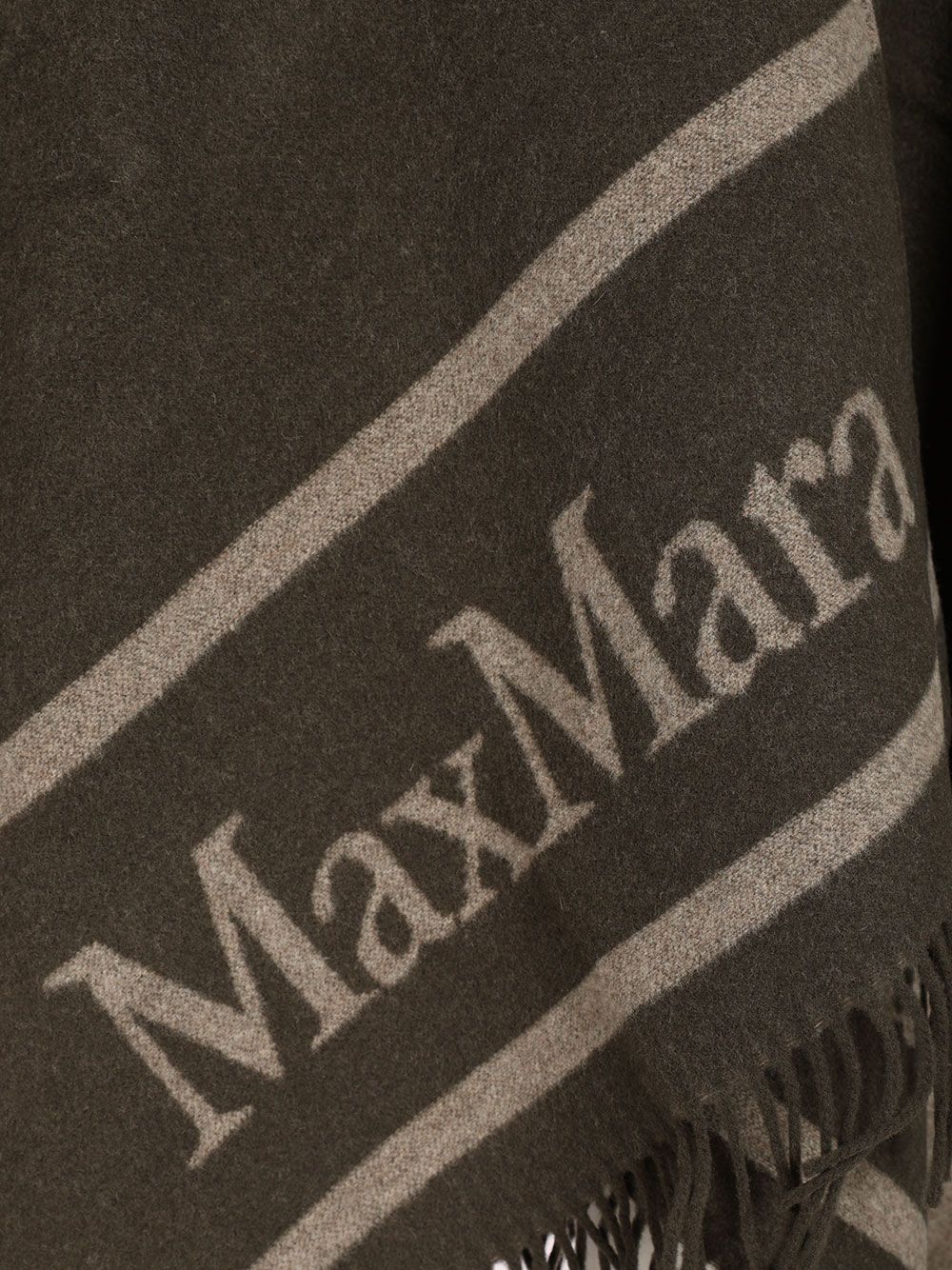 Max Mara Hilde Wool Jaquard Cape Max Mara Logo Giacche - Verde | ecfab3d233ed9afcbcbc7ad29c7332b61600cb8f