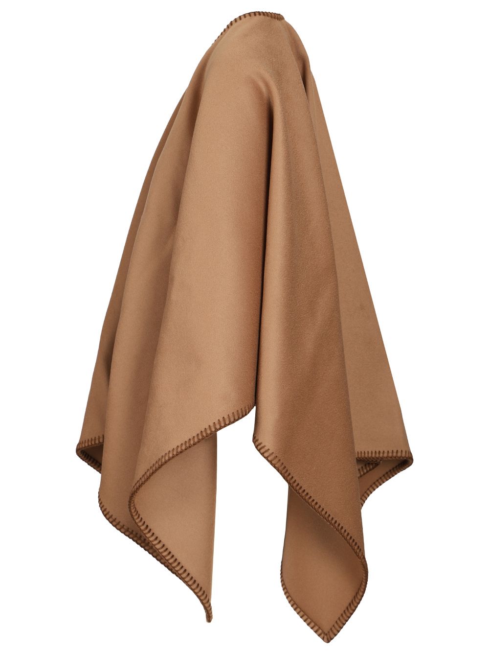 Max Mara Colomba Wool Cape Stitiching Giacche - Beige | 93aefb39522281023fe7556c0970e31d974d8c44