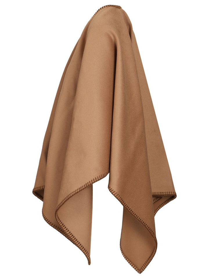 Max Mara Colomba Wool Cape Stitiching Giacche - Beige | 93aefb39522281023fe7556c0970e31d974d8c44