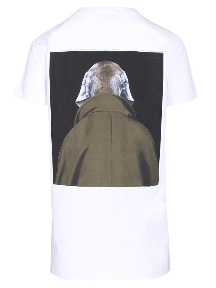 Max Mara Calca Tshirt Cotone Dog Print Khaki Coat T-Shirt - Bianco | 59a37b46e5a0c3f95344ceb39ec74aae505da2a9