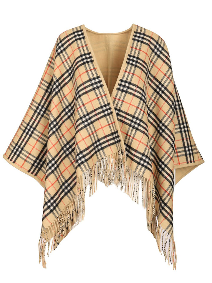 Burberry Reversible Cape Giacche - Beige | 86fe853758b581f7a62fd6e637ca2d5250fcdc64