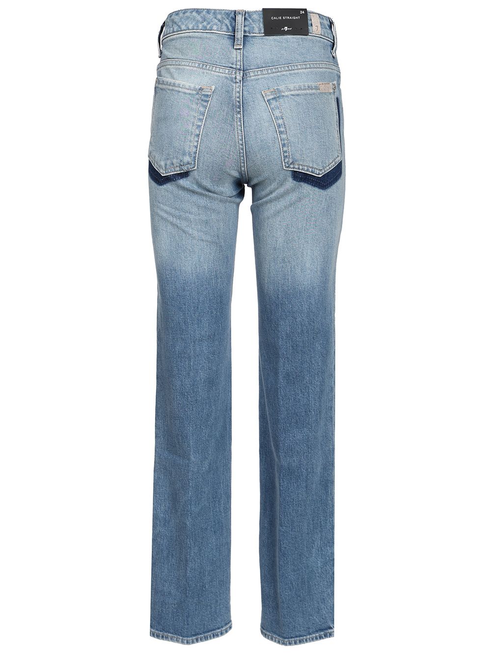 7 For All Mankind Calie Straight Jeans - Blu | 7eb8895c5af757a7b148cb179ca209206094c639