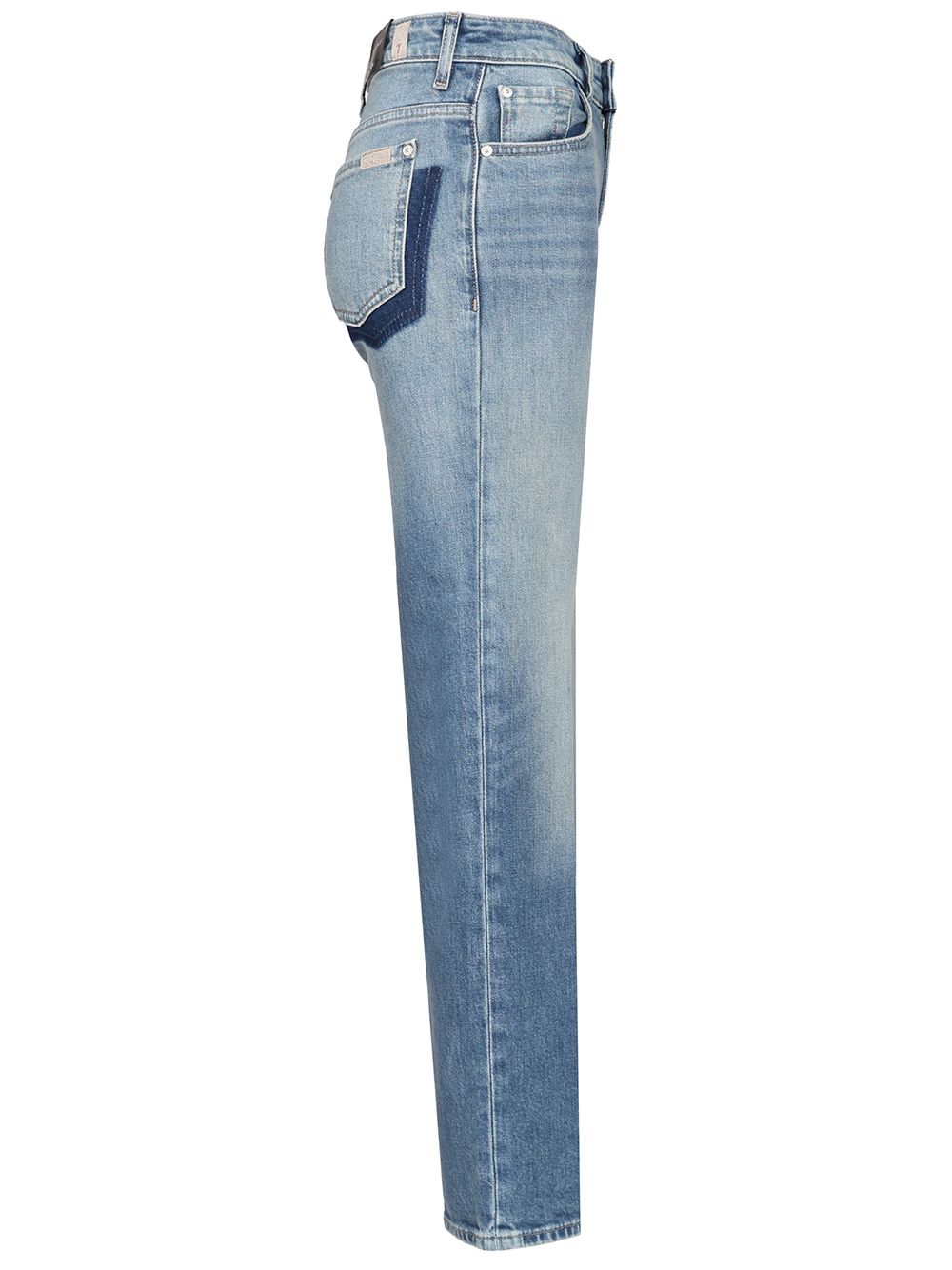 7 For All Mankind Calie Straight Jeans - Blu | 4f1fe2d42f68db1be5aa5c9ab150e3e9bf94602e