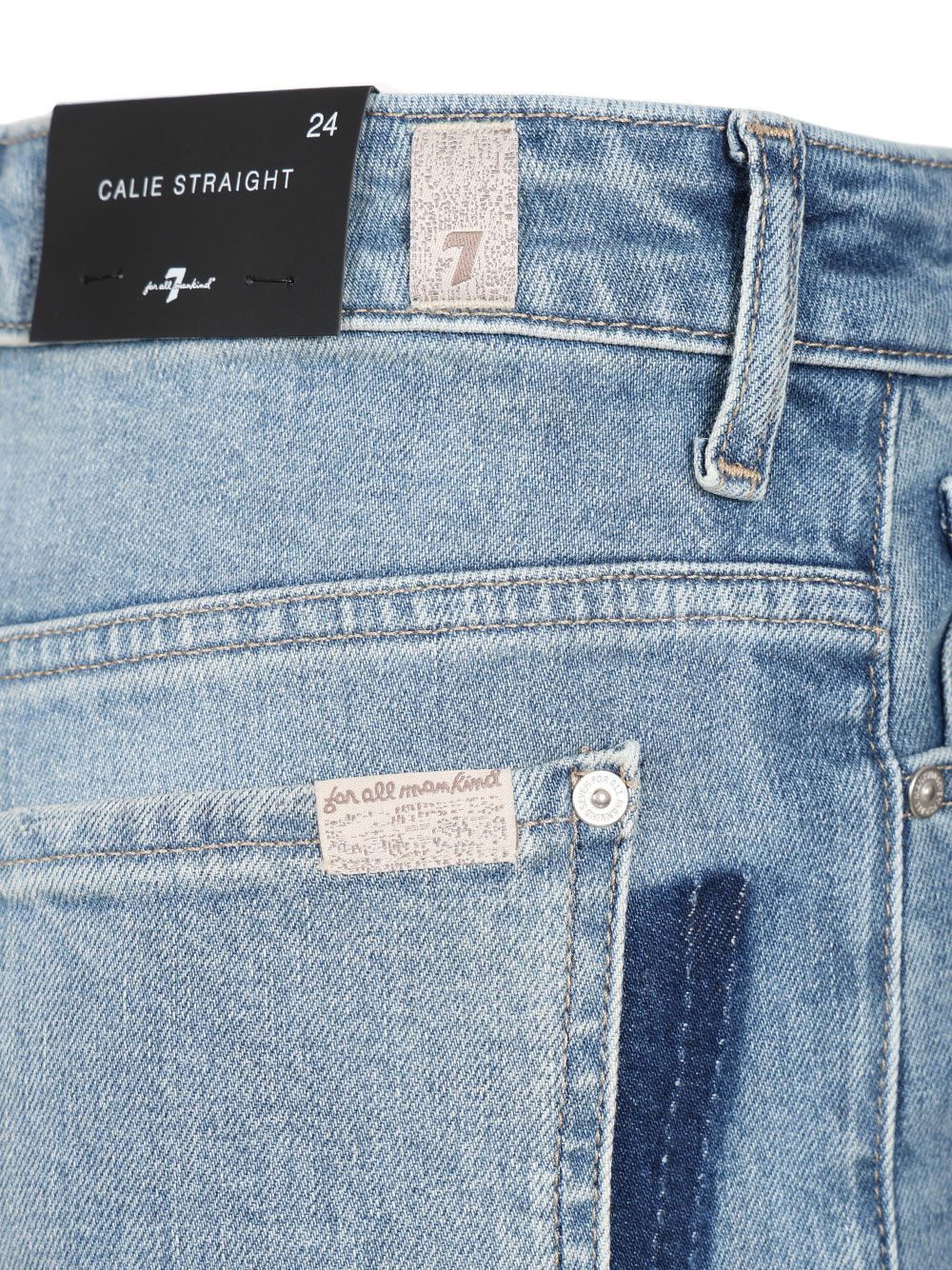 7 For All Mankind Calie Straight Jeans - Blu | 4c4ce7eb4fc9e7ef3b549a4b8c2ae2d38018304b