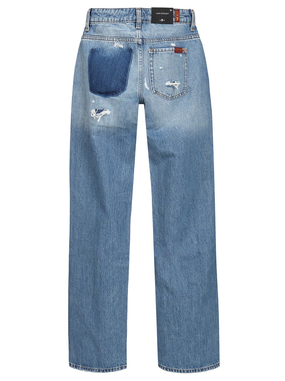 7 For All Mankind Low-Straight Jeans - Blu | 146d90ed142d6c829a4e493f8688af81c8987a26