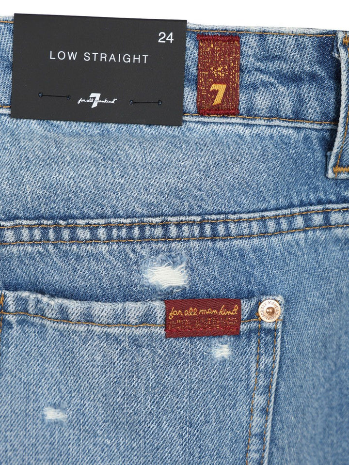 7 For All Mankind Low-Straight Jeans - Blu | fc947da02bec643e6060128d8070cc022161b151
