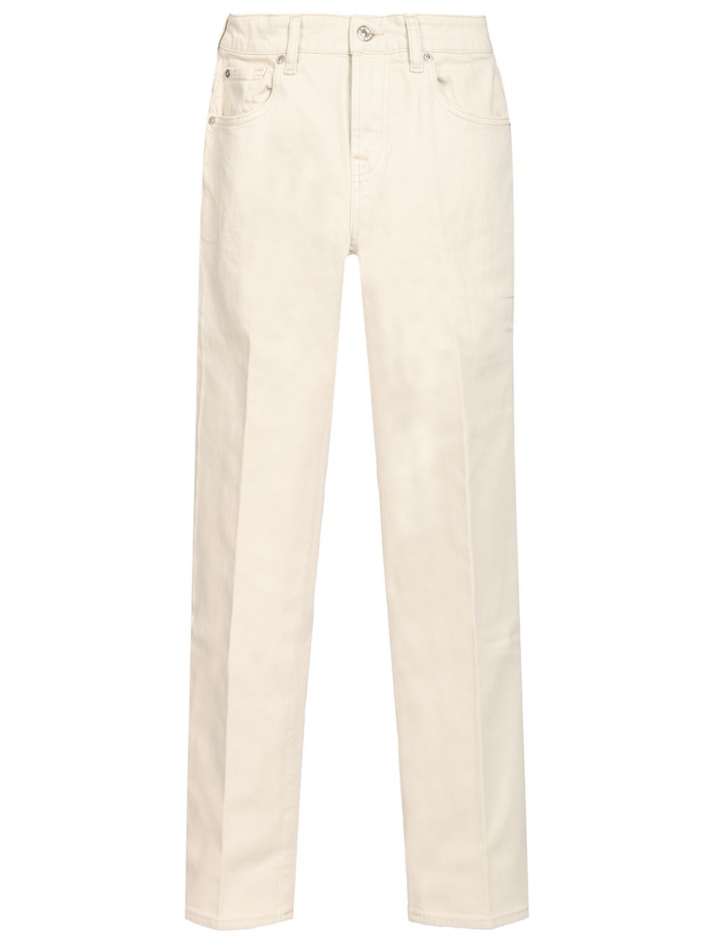 7 For All Mankind Calie Straight Jeans - Bianco | 1f4935fba3453ae2c2cdae672b0a23ebec9a7e97
