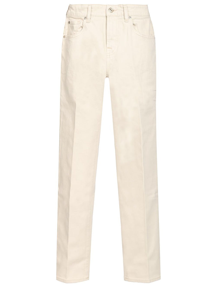 7 For All Mankind Calie Straight Jeans - Bianco | 1f4935fba3453ae2c2cdae672b0a23ebec9a7e97