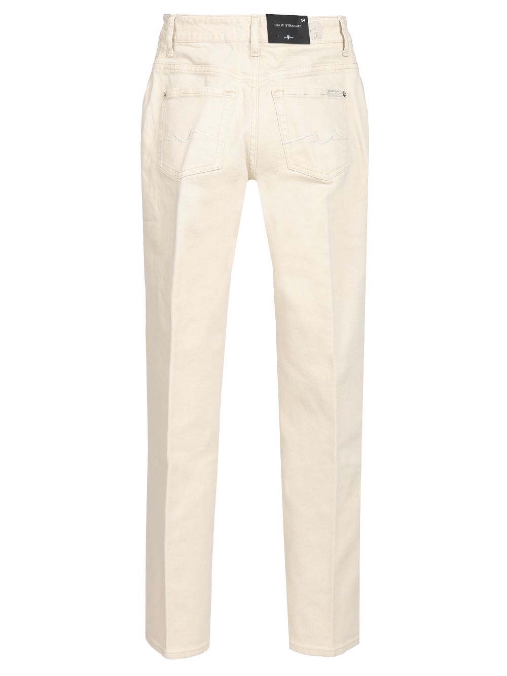 7 For All Mankind Calie Straight Jeans - Bianco | 0e9257b15b1553fdb68f5d38631358137af715b1