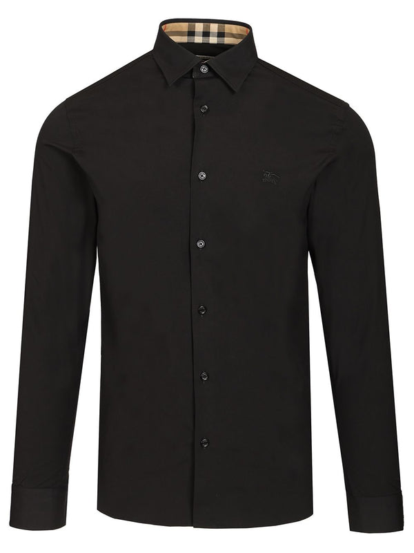 Slim Fit Shirt In Stretch Cotton Shirts Nero