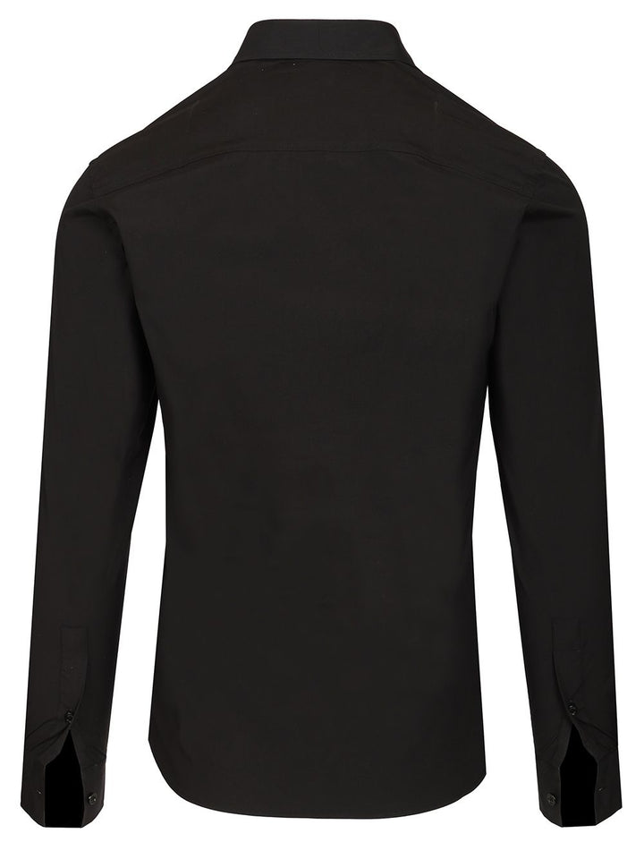 Burberry Slim Fit Shirt In Stretch Cotton Shirts - Nero | 871b59919c9a078b898917bc4a5b9d16c3a71712
