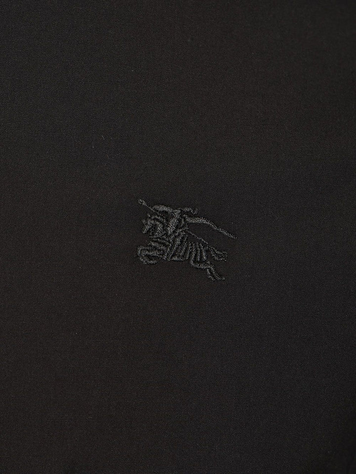 Burberry Slim Fit Shirt In Stretch Cotton Shirts - Nero | ac7633d5e670b1ac9e7090387340efd8b4e71025