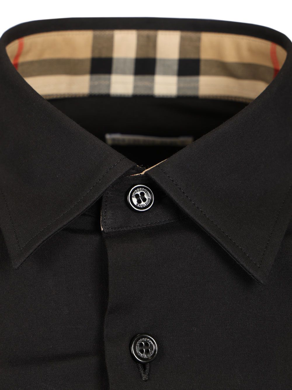 Burberry Slim Fit Shirt In Stretch Cotton Shirts - Nero | a705595d36875d7ad337960b3f7d4910f56979be