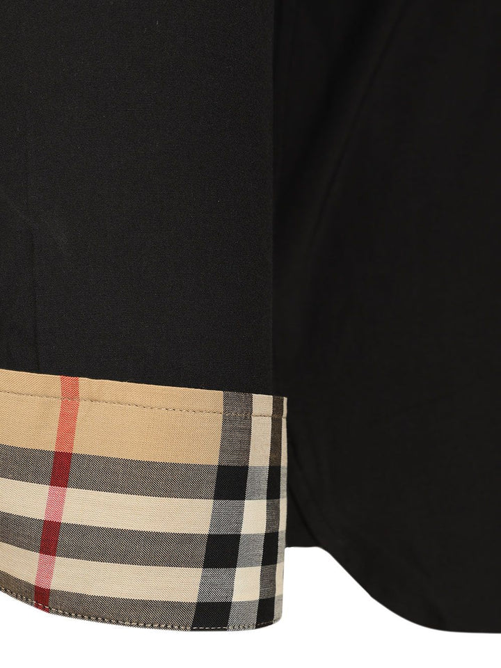 Burberry Slim Fit Shirt In Stretch Cotton Shirts - Nero | 297f499785d804c87f8295a16ebdc2b27b833e2b