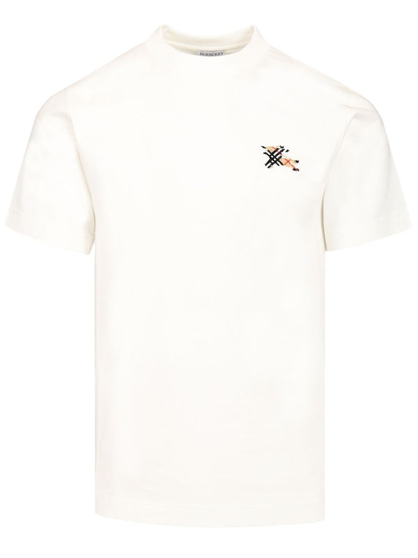 Knight Cotton T-Shirt Bianco