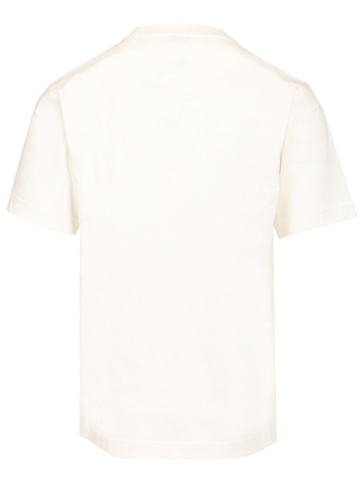 Burberry Knight Check Print Cotton T-Shirt - Bianco | 1e8aeb68d0003723e31615db6de13d3a28a38c92