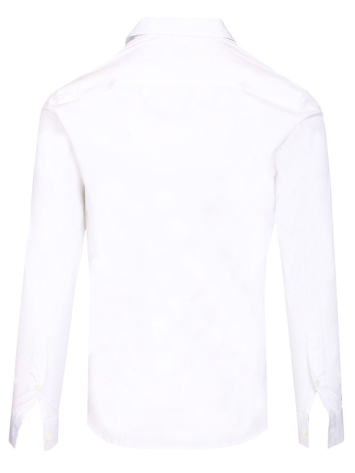Burberry Slim Fit Shirt In Stretch Cotton Shirts - Bianco | 20fd6bc572b8905f321de09f9e004175b1e2fc0e