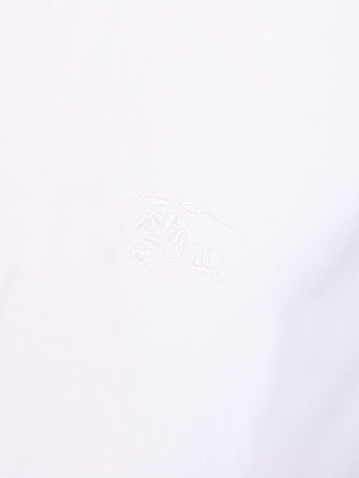 Burberry Slim Fit Shirt In Stretch Cotton Shirts - Bianco | 53e9985033b32fcb7b338a3d14adc5c087a9ce0e