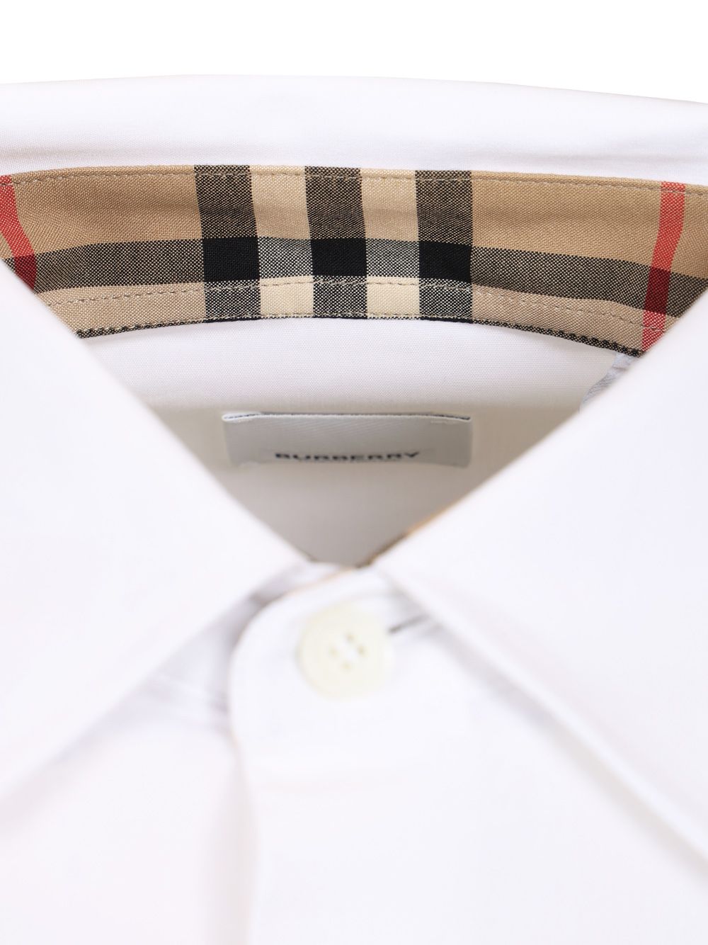 Burberry Slim Fit Shirt In Stretch Cotton Shirts - Bianco | a4004ac12f3e88a56aa0fbc8b287955754e12d50