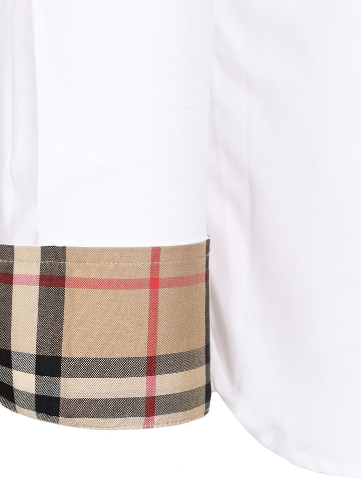 Burberry Slim Fit Shirt In Stretch Cotton Shirts - Bianco | c54f2667e48f28834fd7317f8d0ab83dbe8e9f97