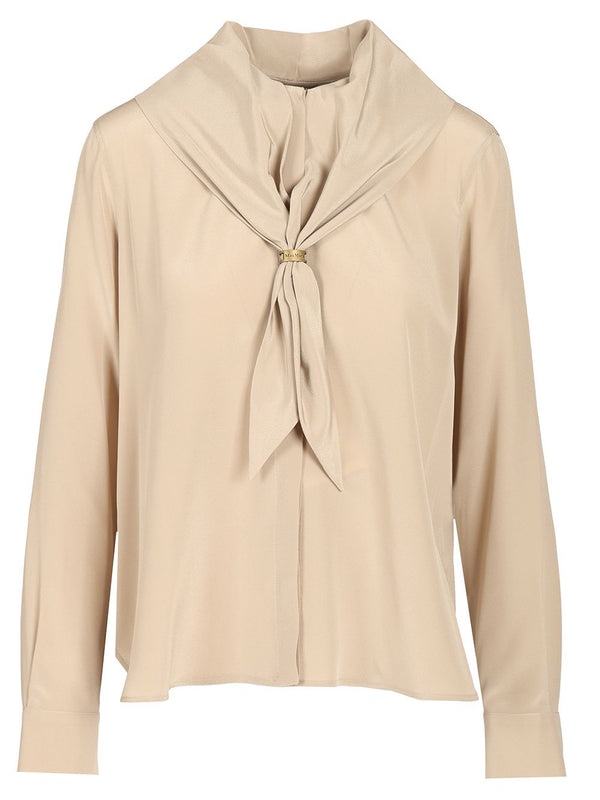 Shirt With Scarf Shirts Beige