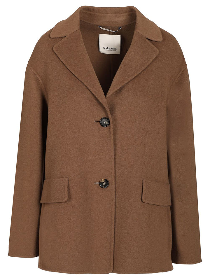 'S Max Mara Single-Breasted Double Wool Jacket Giacche - Marrone | 4ec605cf5b6b10335d75c23cfda3bd50a47a5ffa