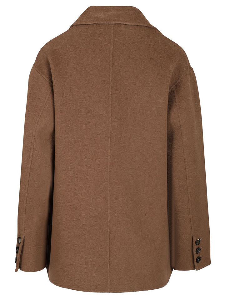 'S Max Mara Single-Breasted Double Wool Jacket Giacche - Marrone | 43ff663449b0e95a27df95b81d6638ae1f436bcb