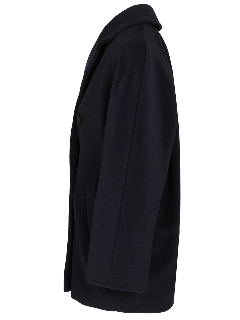 Max Mara Madame Short Coat Coats - Blu | 787284f33c36678949b45e8aaf7eca5ab7bdfabd
