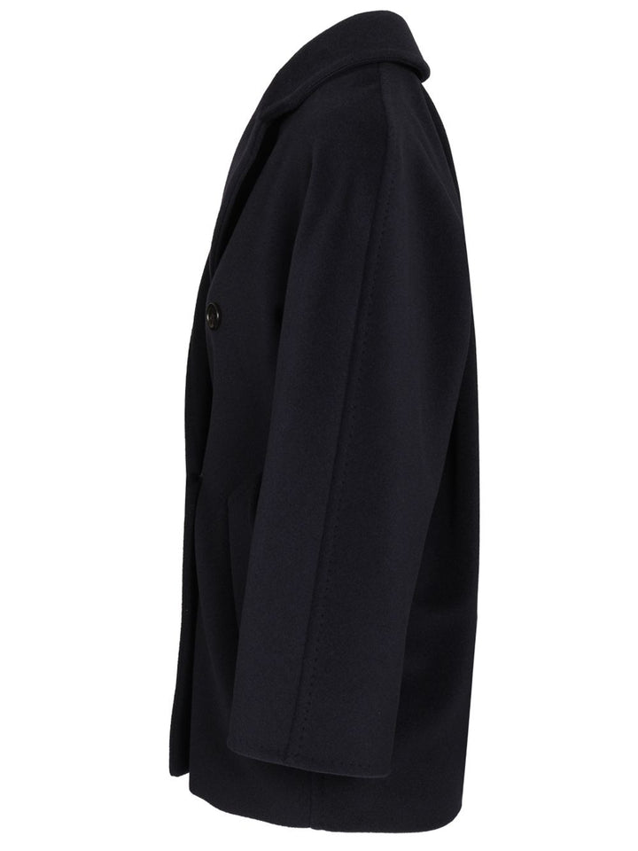 Max Mara Madame Short Coat Coats - Blu | 787284f33c36678949b45e8aaf7eca5ab7bdfabd