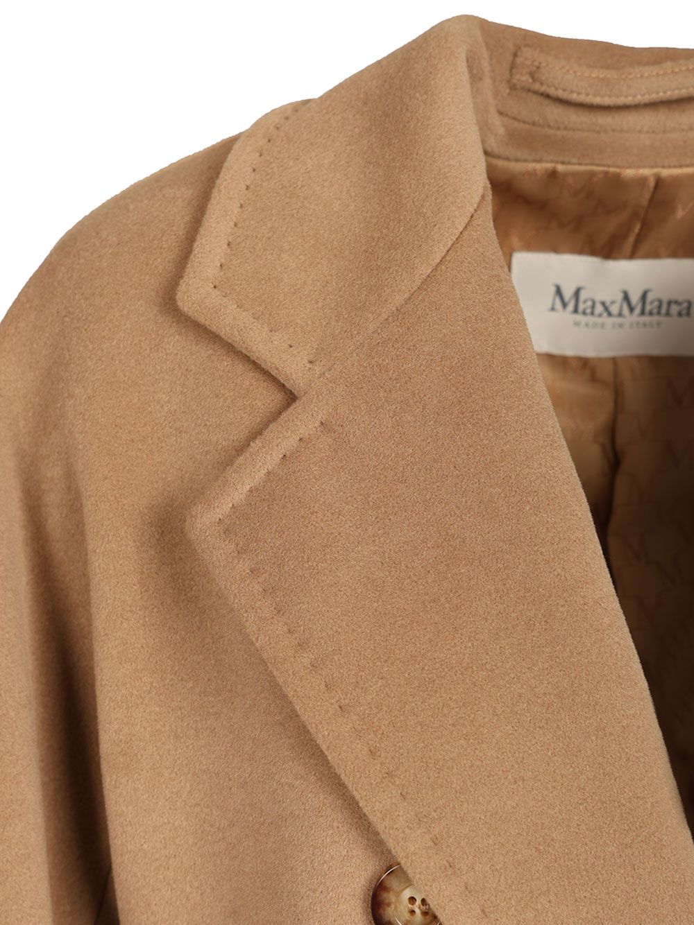 Max Mara Madame Double-Breasted Coat Coats - Beige | 55bea1d5d3daff5e1f074adebf9f9abe8e53ab52