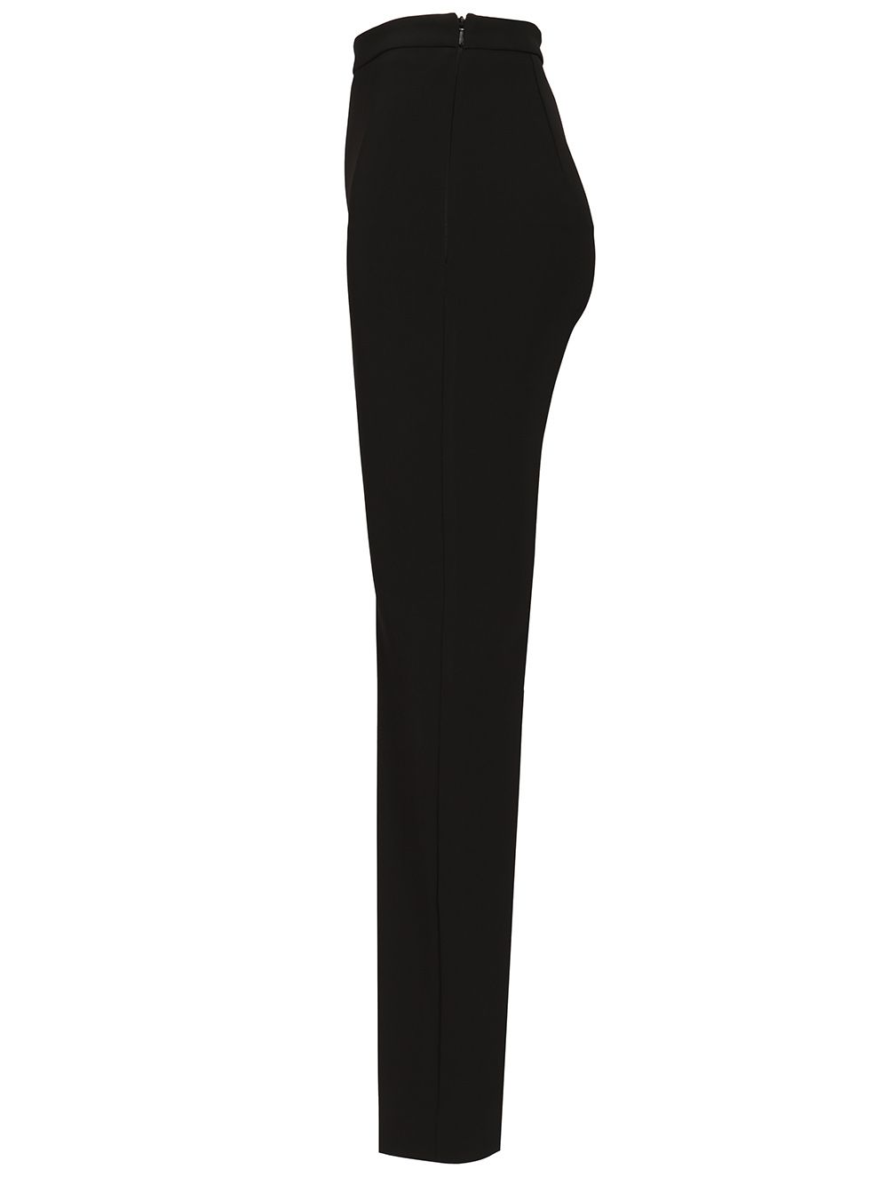 Max Mara Studio Slim Stretch Cady Trousers - Nero | 552943923ba276d115a84e3e548d55bebd8cb48e