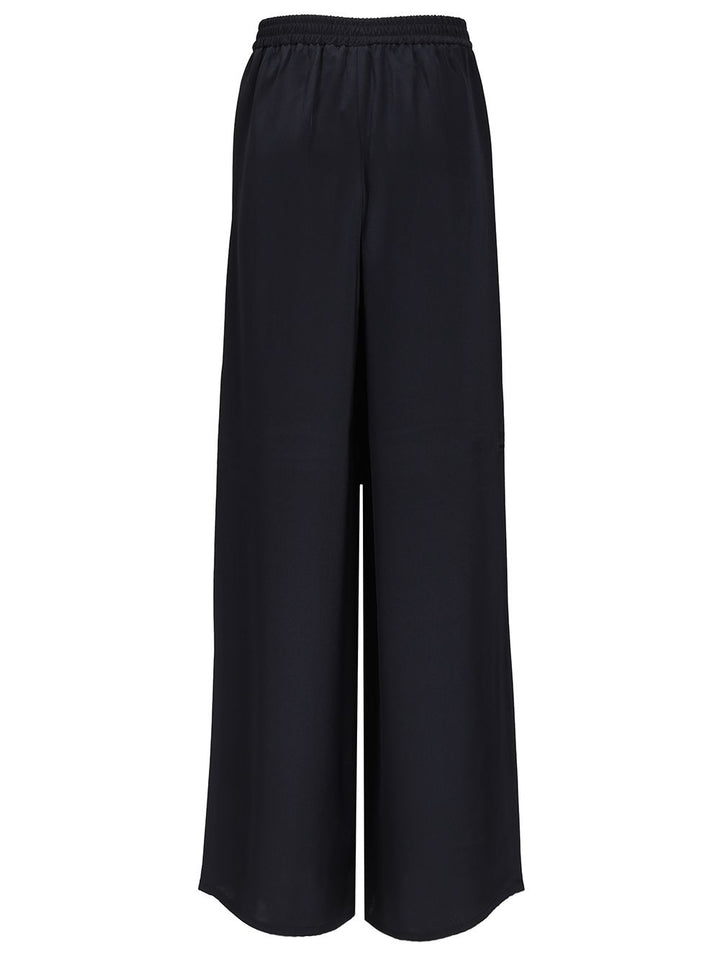 Max Mara Soft  In Heavy Silk Trousers - Blu | d68a34d649ebdb75ce5e660d4ed346129a5cdd58