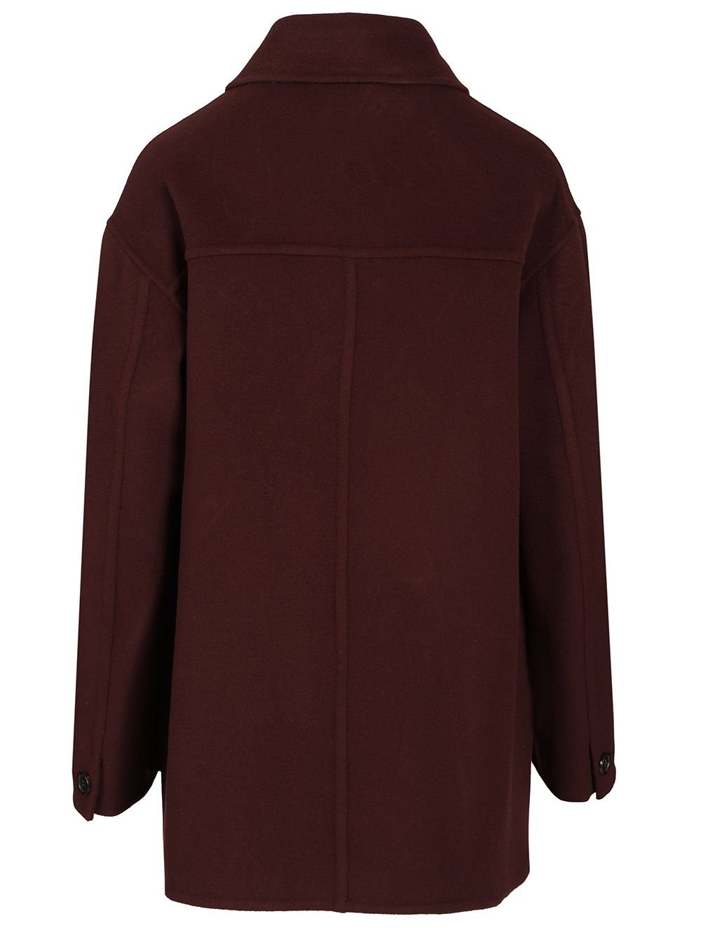 'S Max Mara Short Wool Drap Coat Giacche - Bordeaux | 408bb45d311760aa69d54009d65ba8252d0c71f0
