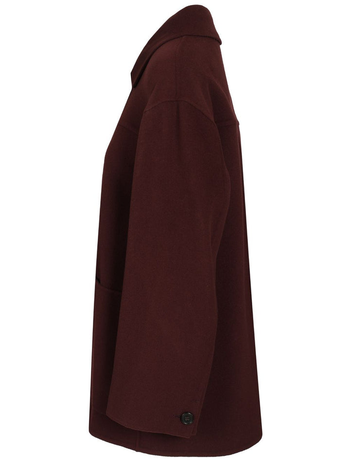 'S Max Mara Short Wool Drap Coat Giacche - Bordeaux | a05d4583a35f46e9df6d4f68c58ee1d13168e5cd
