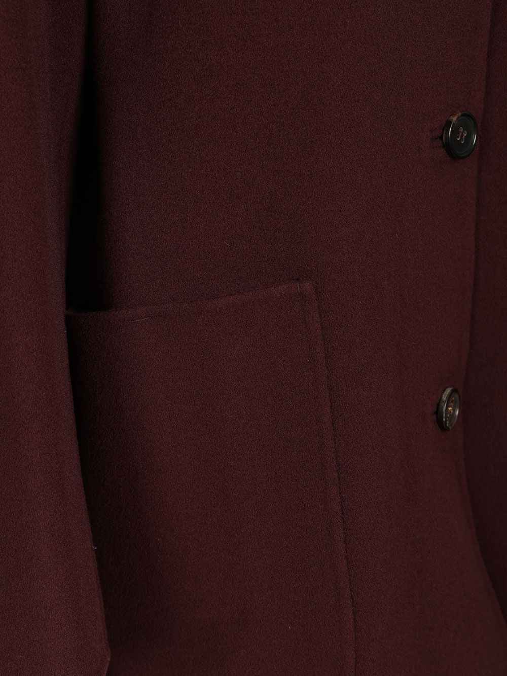 'S Max Mara Short Wool Drap Coat Giacche - Bordeaux | 3afc688d0296942c7e554417851f8f81dae2af9f