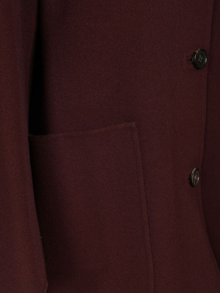'S Max Mara Short Wool Drap Coat Giacche - Bordeaux | 3afc688d0296942c7e554417851f8f81dae2af9f