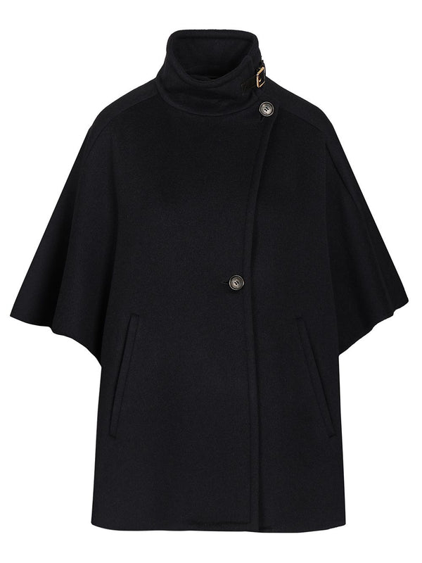 Oversized Cape In Cashmere Drap Giacche Blu
