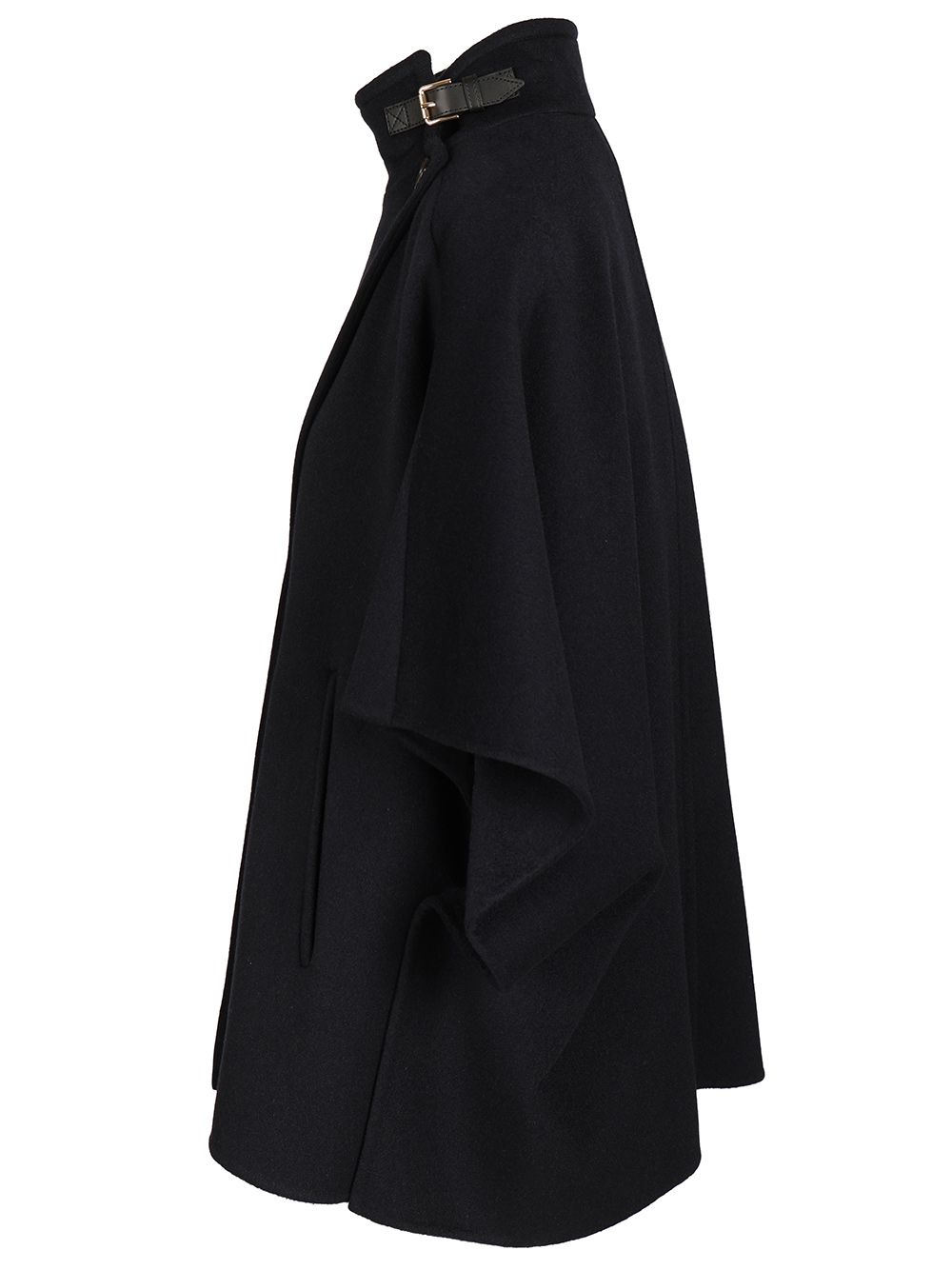 Max Mara Oversized Cape In Cashmere Drap Giacche - Blu | 417208f35b895a940ed87645e0b2c91d09a32c52