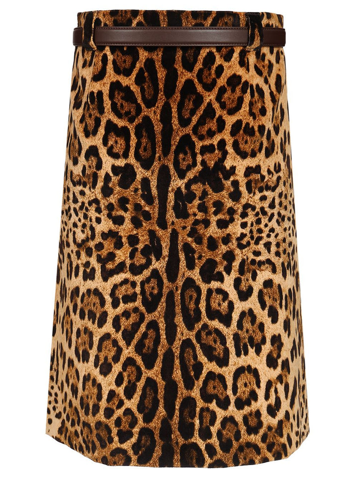 Max Mara Studio Printed Velvet Flared Miniskirt Gonne - Animalier | 8b0b45fe6354a41bde5f153b9b53d24207d9c7cd