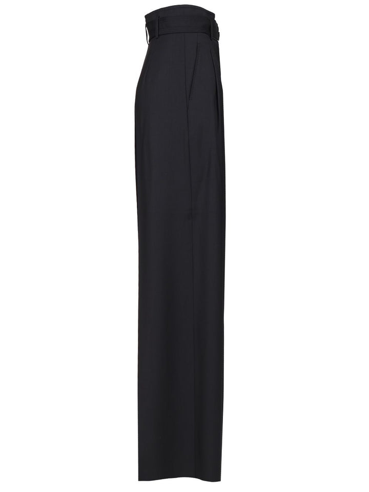 Max Mara Studio High-Waisted Trousers - Blu | 291a0facc3253215b1bd2fc6de14ba209d883157
