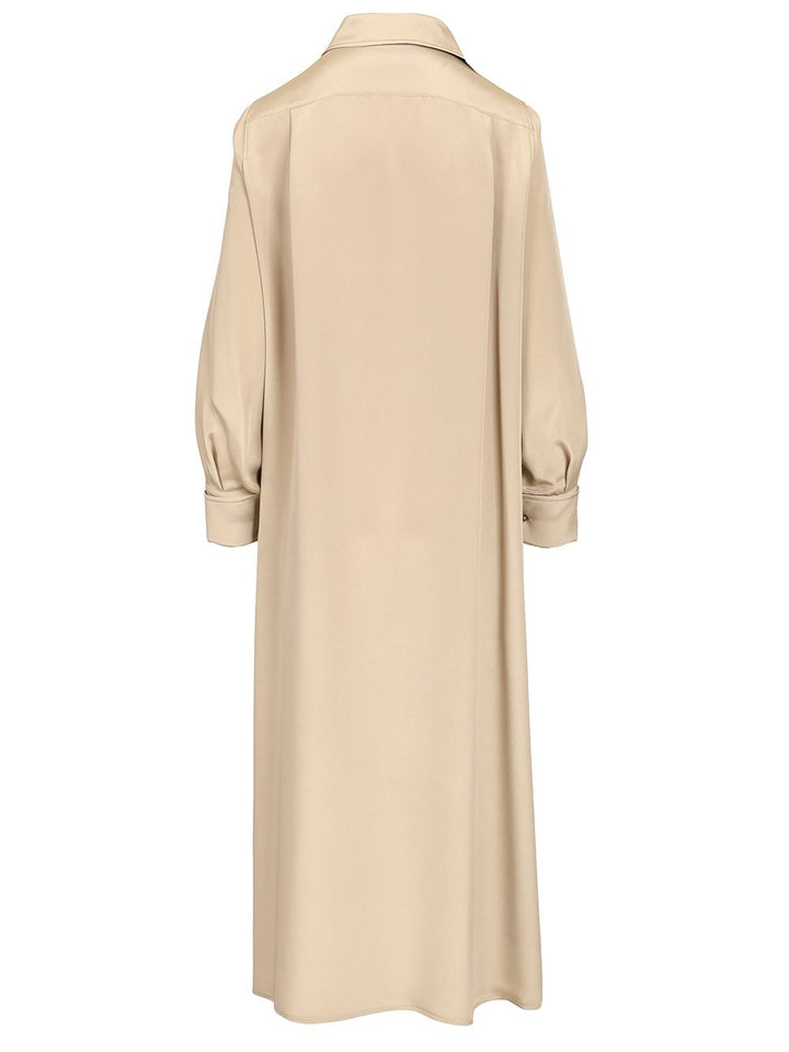 Max Mara Polo Dress In Silk Crêpe De Chine Abiti - Beige | eca5916478d18815b81e5b58c264114db7c78f18