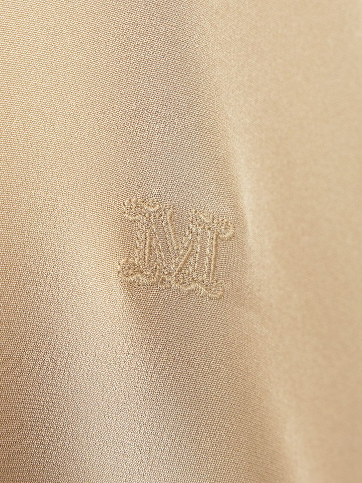 Max Mara Polo Dress In Silk Crêpe De Chine Abiti - Beige | eda410f1876ee98a043205085c36748e127b12e4