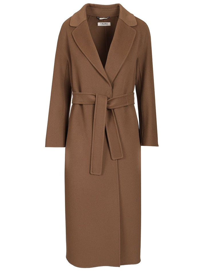 'S Max Mara Midi Coat In Wool Drap Coats - Marrone | 6d34d5e14f82f3dc1df553558ea6d5009540b84a