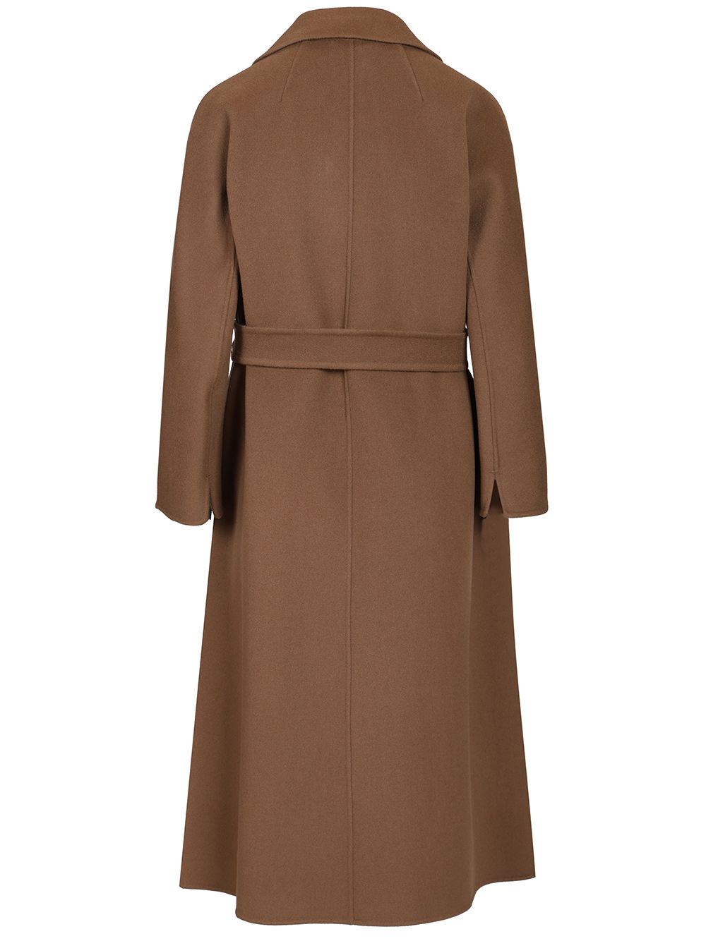 'S Max Mara Midi Coat In Wool Drap Coats - Marrone | 37ab02f64fe79be4acdab120ea4729fa4122a8d7