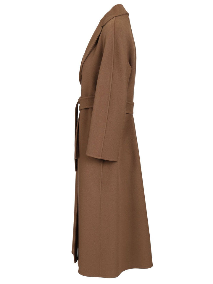 'S Max Mara Midi Coat In Wool Drap Coats - Marrone | ca9ed2f5dbcdbbfbecec5d62329040802a9e35d4
