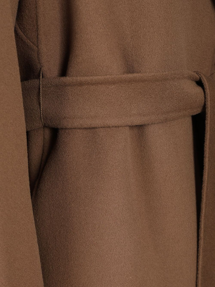 'S Max Mara Midi Coat In Wool Drap Coats - Marrone | 25c9cc10caadc3d0593e6a3dd4142369def6fc22