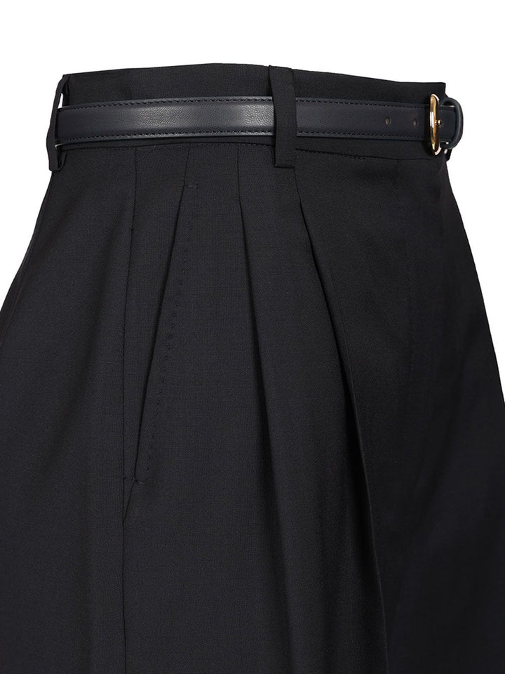 Max Mara Studio Tailored Bermuda Shorts Trousers - Blu | 8a27a30d02e8fbb6b44a00e13168e50dd9255b2e